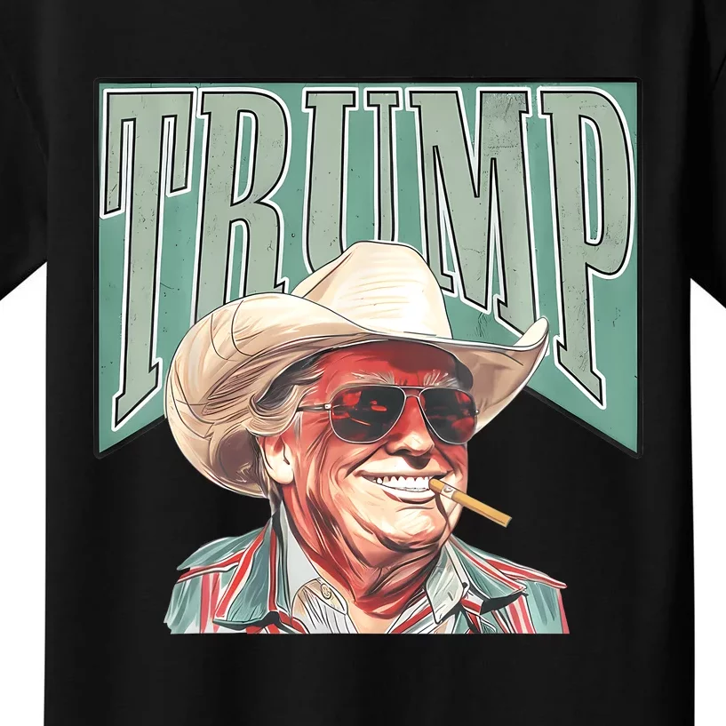 Cowboy Western Make America Great Trump Daddy Kids T-Shirt