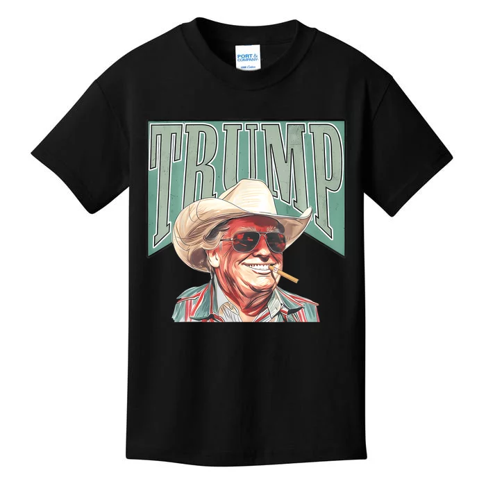 Cowboy Western Make America Great Trump Daddy Kids T-Shirt