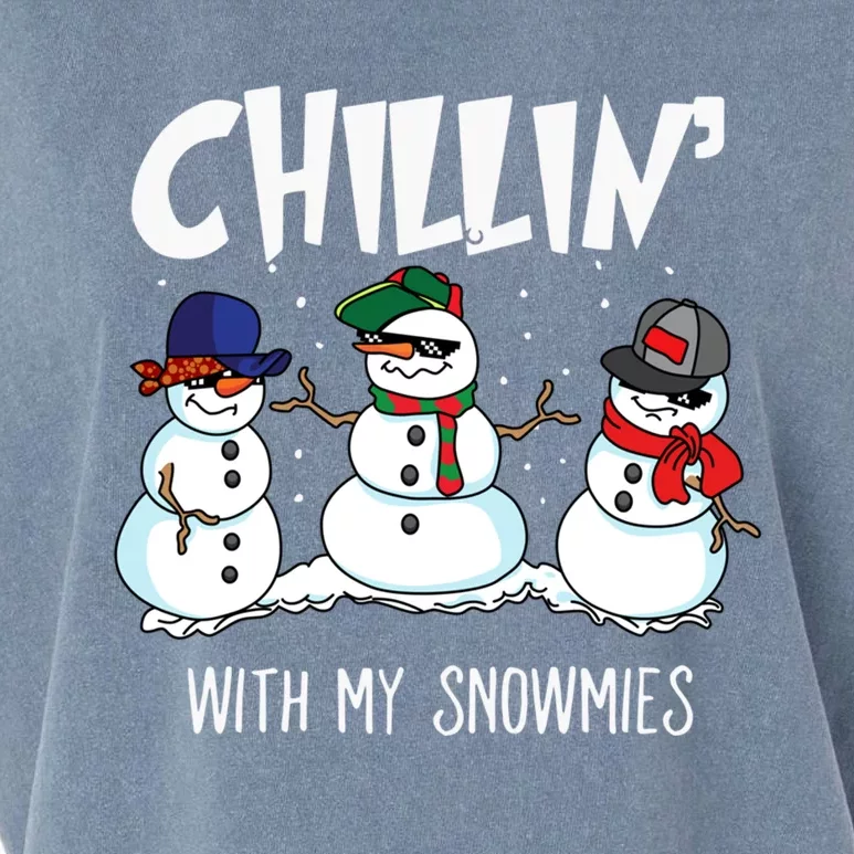 Chillin With My Snowmies Hiphop Christmas Meaningful Gift Garment-Dyed Women's Muscle Tee