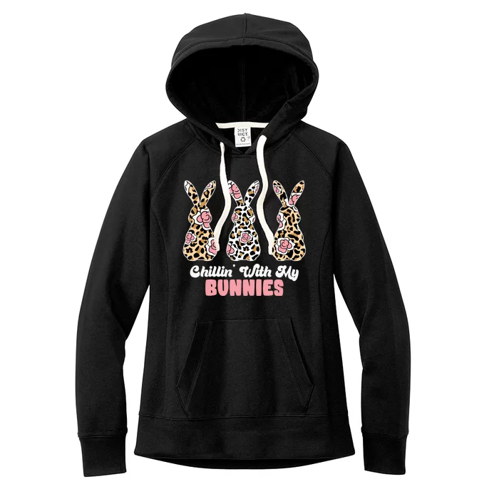 Chillin With My Bunnies Easter Cute Women's Fleece Hoodie