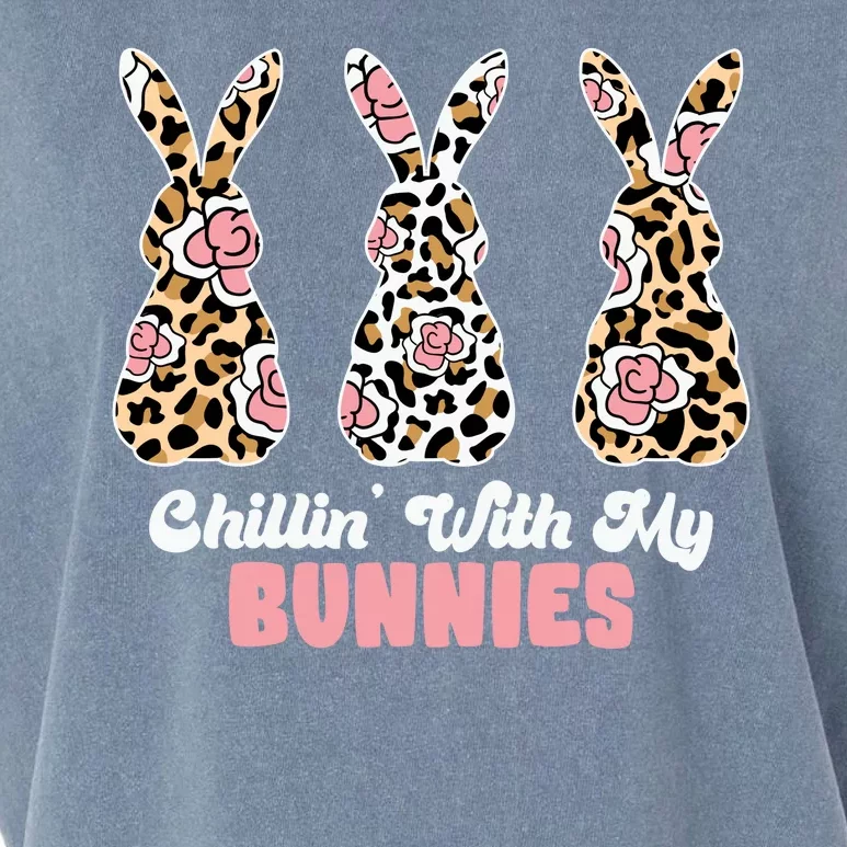 Chillin With My Bunnies Easter Cute Garment-Dyed Women's Muscle Tee