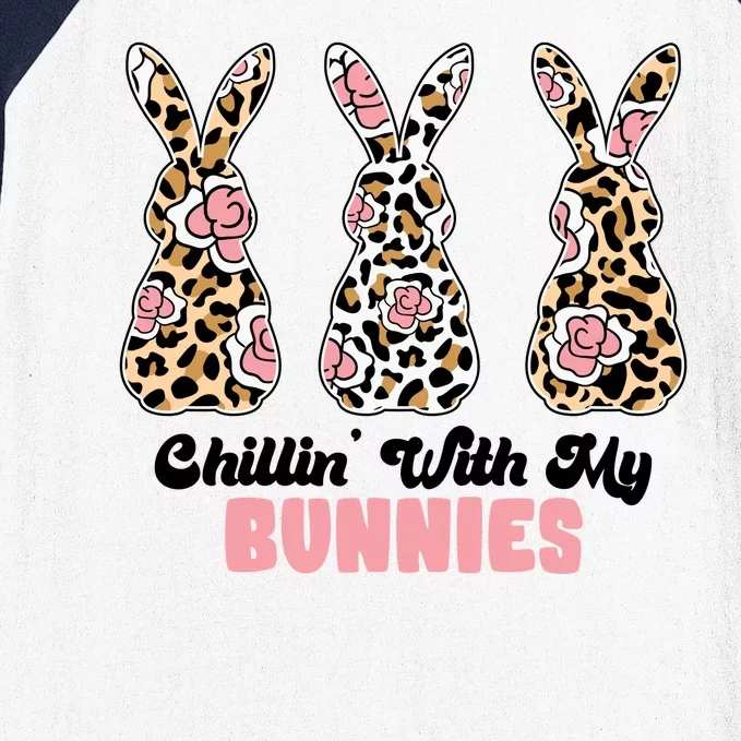 Chillin With My Bunnies Easter Cute Baseball Sleeve Shirt