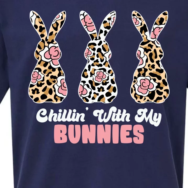 Chillin With My Bunnies Easter Cute Sueded Cloud Jersey T-Shirt