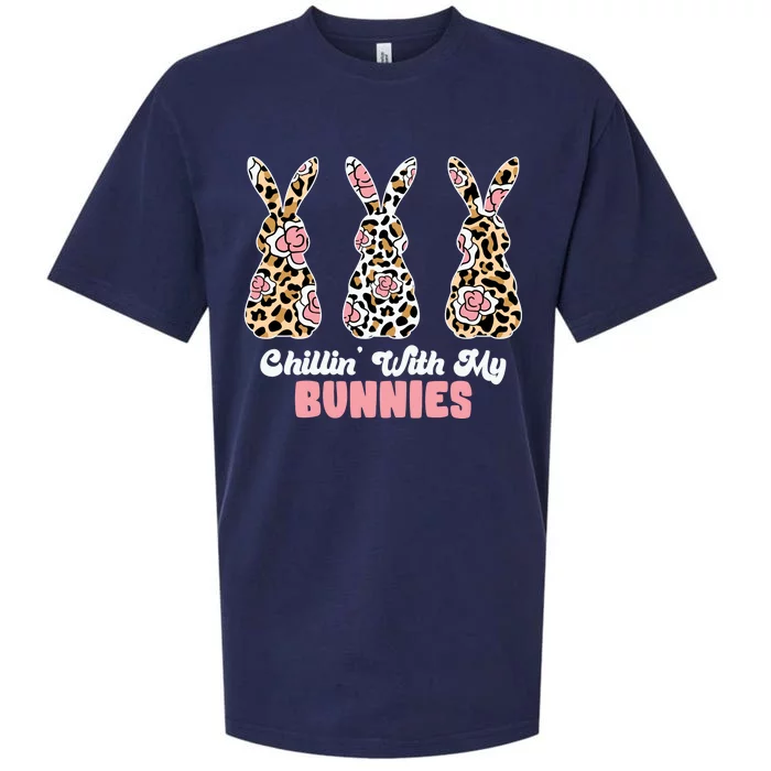 Chillin With My Bunnies Easter Cute Sueded Cloud Jersey T-Shirt