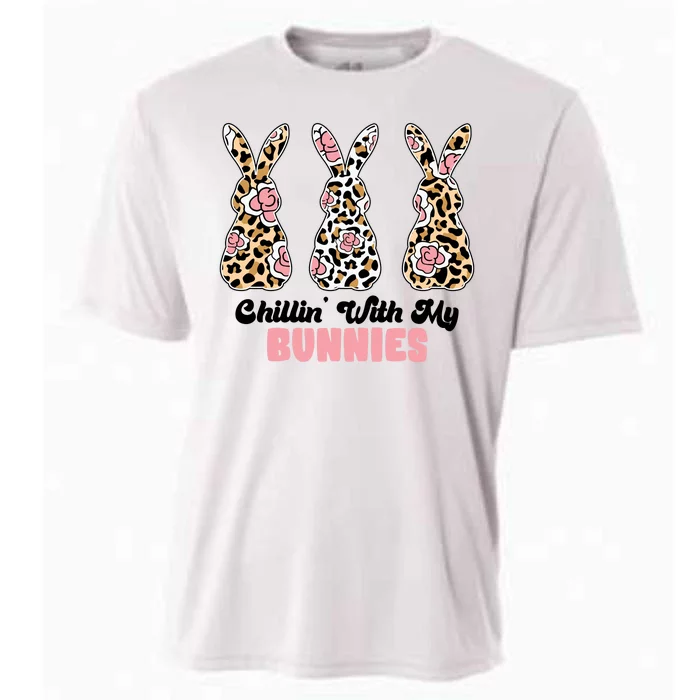 Chillin With My Bunnies Easter Cute Cooling Performance Crew T-Shirt