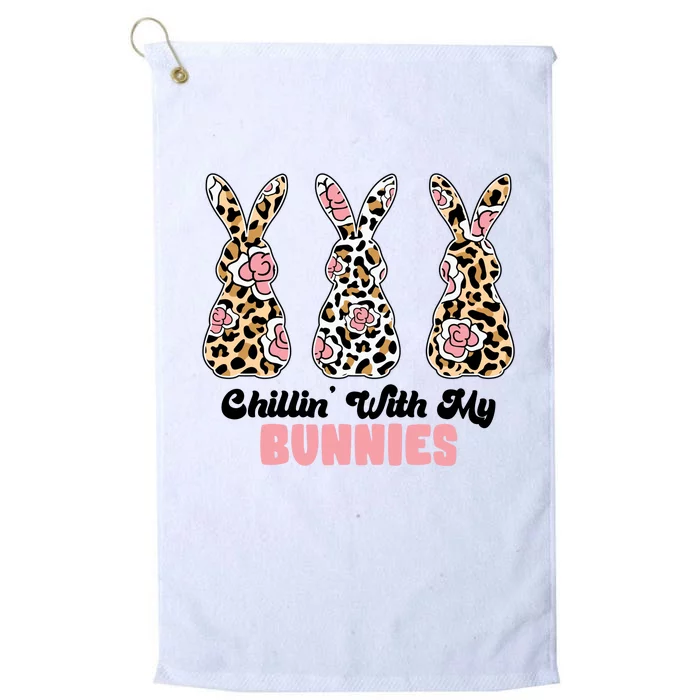 Chillin With My Bunnies Easter Cute Platinum Collection Golf Towel