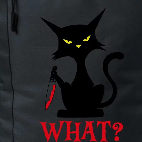 Cat What Murderous Black Cat With Knife Halloween Costume Gift Daily Commute Backpack