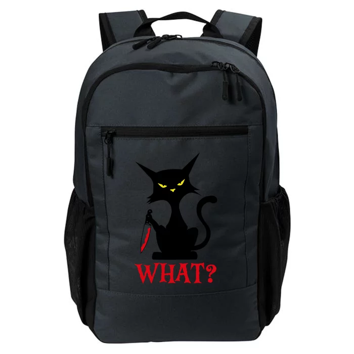 Cat What Murderous Black Cat With Knife Halloween Costume Gift Daily Commute Backpack