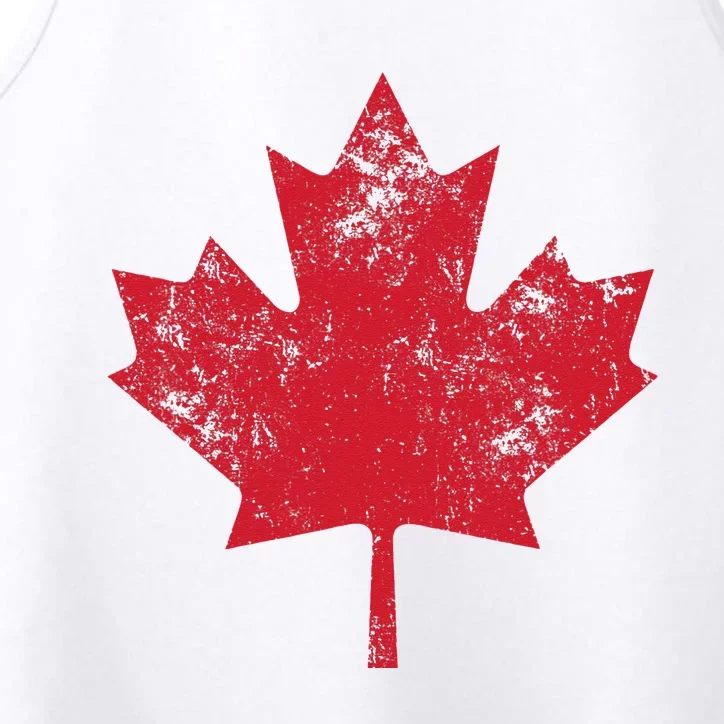 Canada Women Men Distressed Red Maple Leaf Canada Day Performance Tank