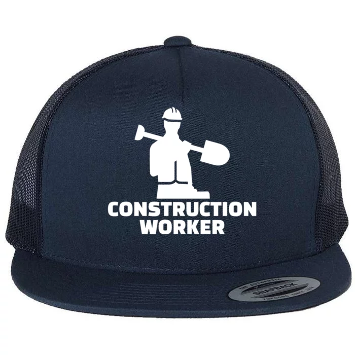 Construction Worker Meaningful Gift Flat Bill Trucker Hat