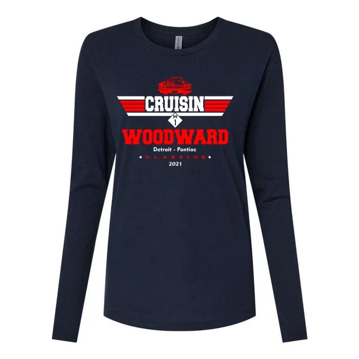 Cruisin Woodward M1 Classics 2021 Womens Cotton Relaxed Long Sleeve T-Shirt