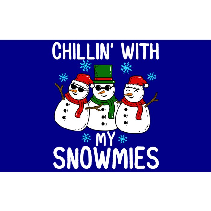 Chillin With My Snowmies Funny Christmas Group Outfits Cool Gift Bumper Sticker