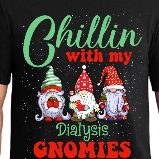 Chillin With My Dialysis Gnomies Xmas Light Nurse Christmas Cute Gift Pajama Set