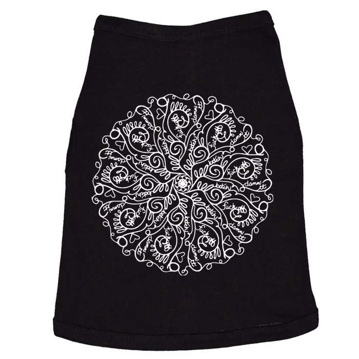 Curse Word Mandala Graphic Tees Doggie Tank