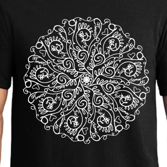 Curse Word Mandala Graphic Tees Pajama Set