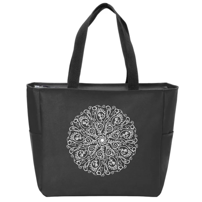 Curse Word Mandala Graphic Tees Zip Tote Bag