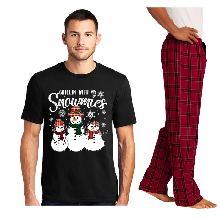 Chillin With My Snowmies Family Pajamas Christmas Snow Great Gift Pajama Set