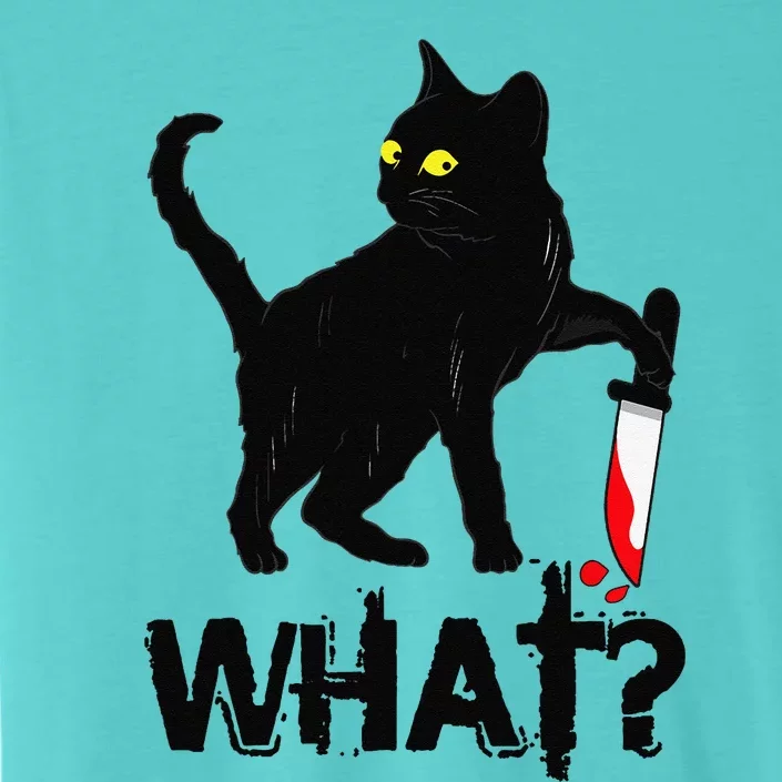 Cat What Murderous Black Cat With Knife Halloween ChromaSoft Performance T-Shirt