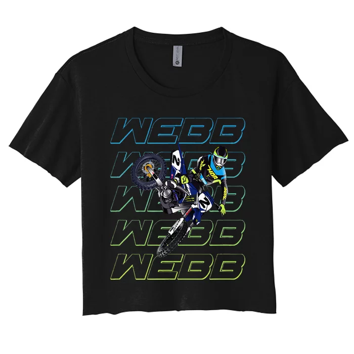 Cw2 Webb Motocross Cooper Supercross Women's Crop Top Tee