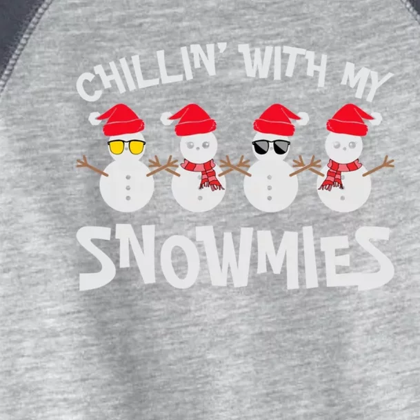 Chillin With My Snowmies Cute Snow Celebrate Christmas Cute Gift Toddler Fine Jersey T-Shirt