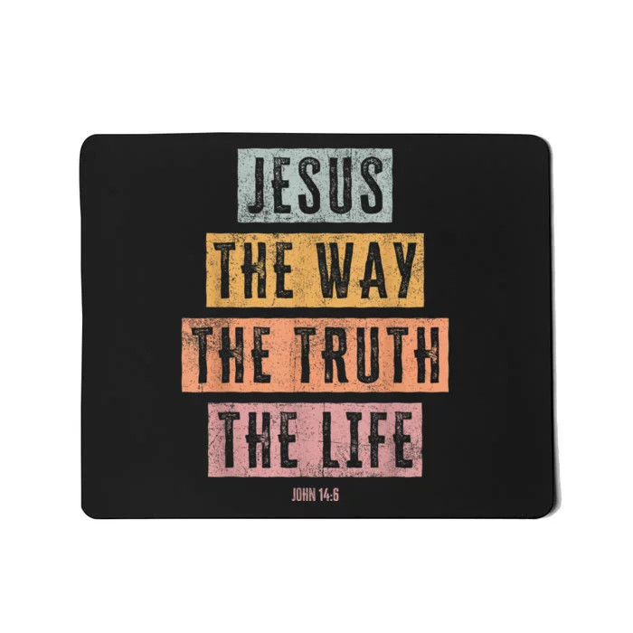 Christian Women Men Jesus The Way Truth Life Mousepad