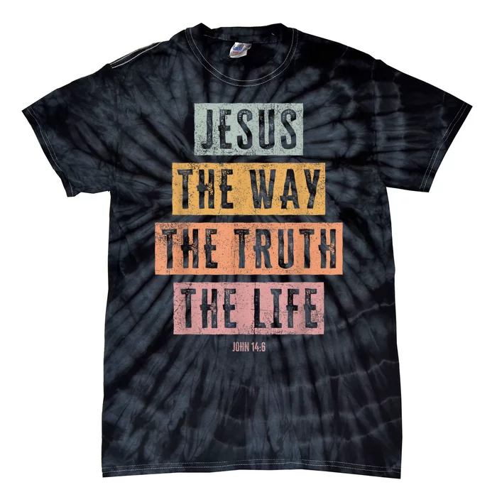 Christian Women Men Jesus The Way Truth Life Tie-Dye T-Shirt