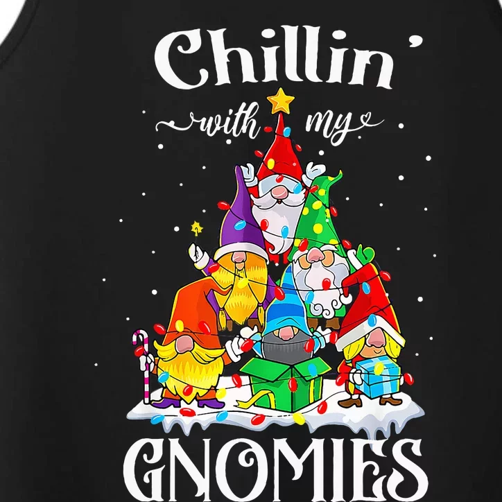 Chillin With My Gnomies with Four Gnomes Christmas Performance Tank