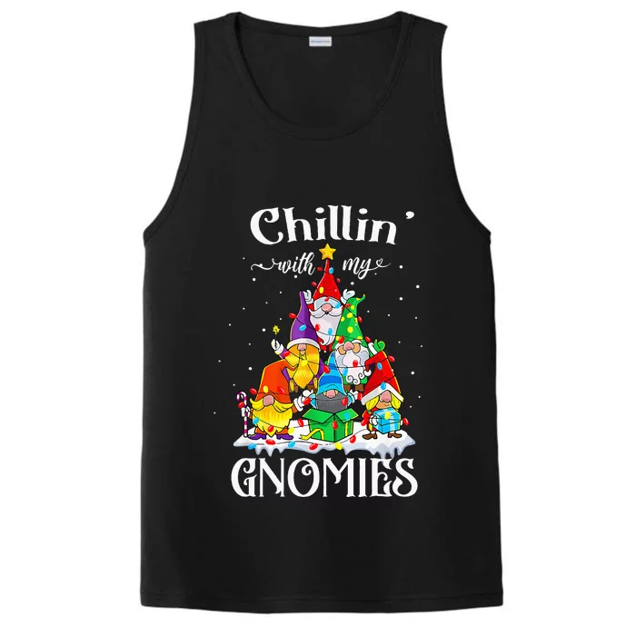 Chillin With My Gnomies with Four Gnomes Christmas Performance Tank