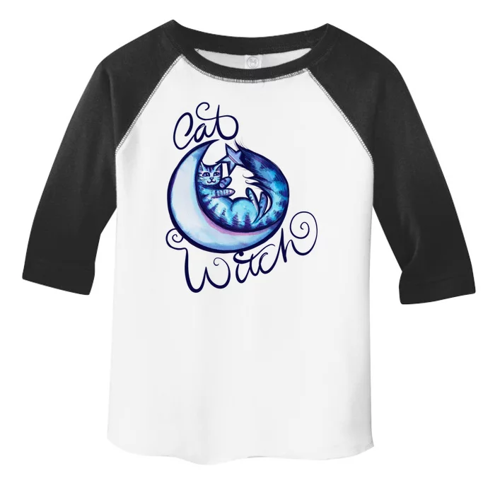 Cat Witch Moon Art Moon Gift Toddler Fine Jersey T-Shirt