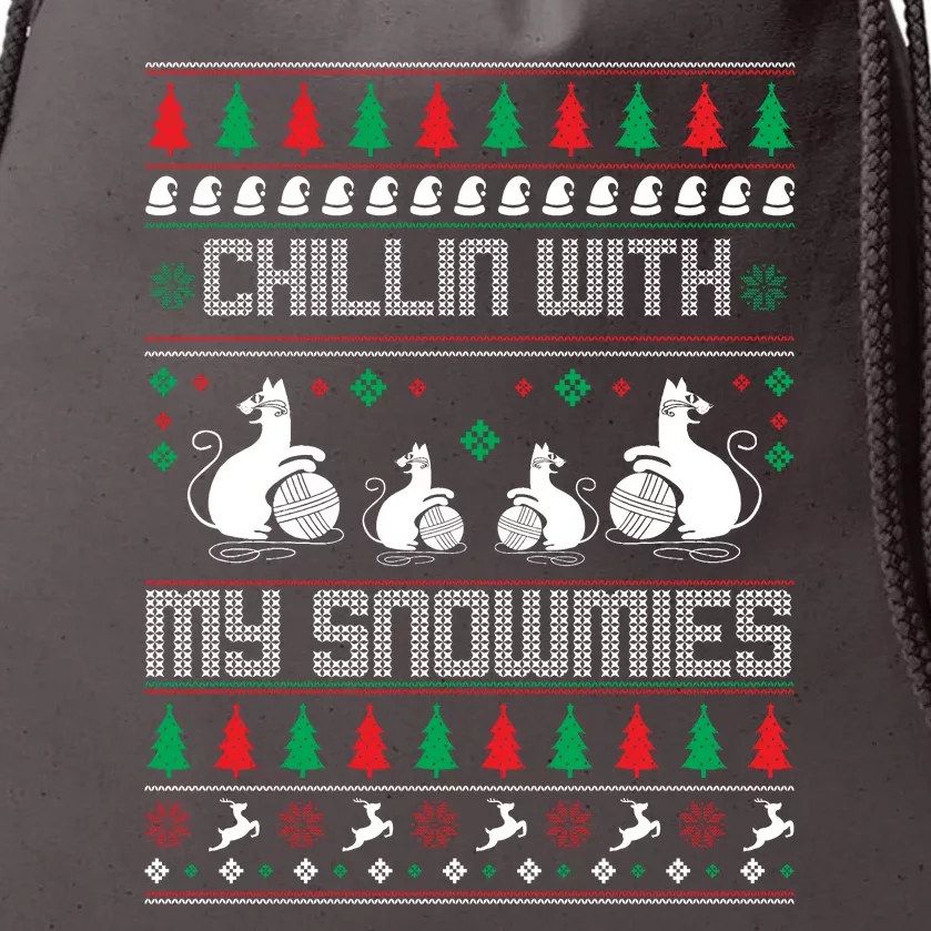 Chillin With My Snowmies Drawstring Bag