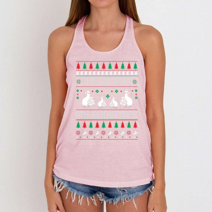 Chillin With My Snowmies Women's Knotted Racerback Tank