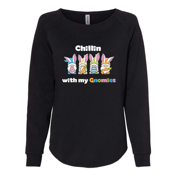 Chillin With My Gnomies Easter Day Womens California Wash Sweatshirt