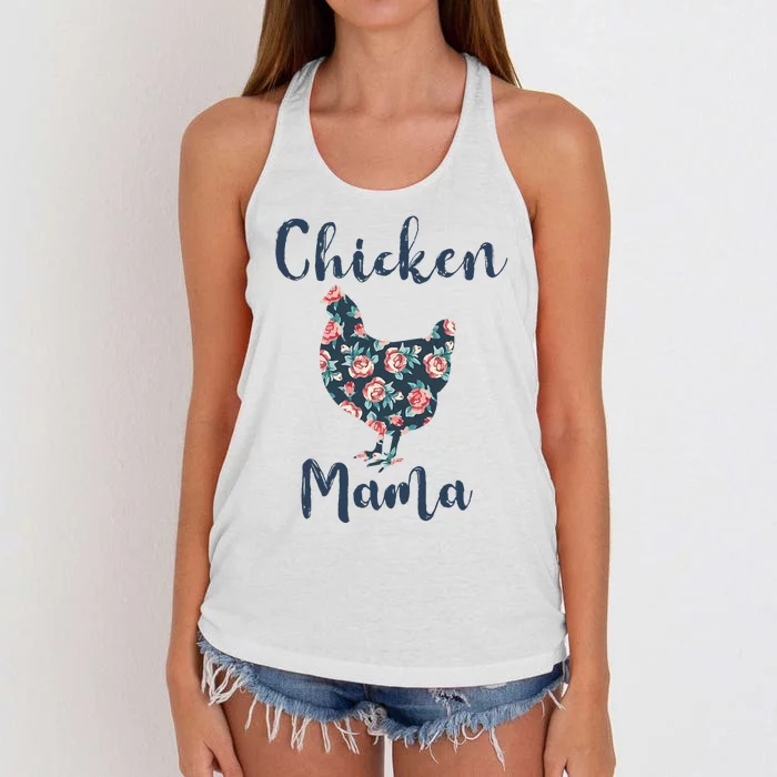 Chickenmom Women Mama Hen Best Mother Day Women's Knotted Racerback Tank