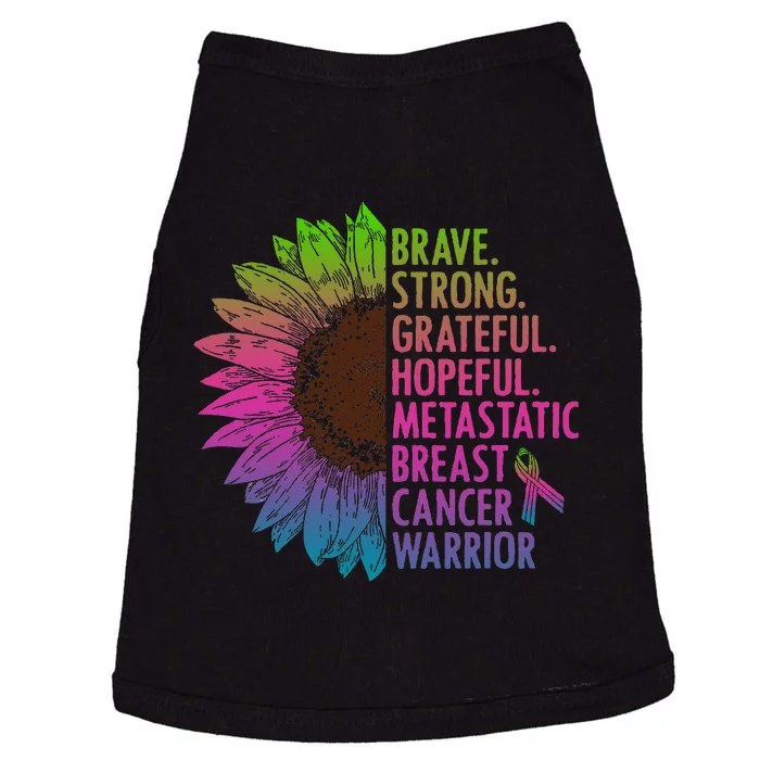 Care Warrior Metastatic Breast Cancer Ribbon Awareness Doggie Tank