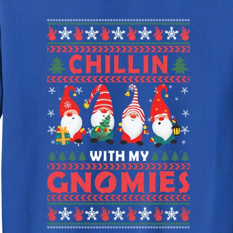 Chillin With My Gnomies Family Matching Xmas Pajamas Gnome Gift Sweatshirt