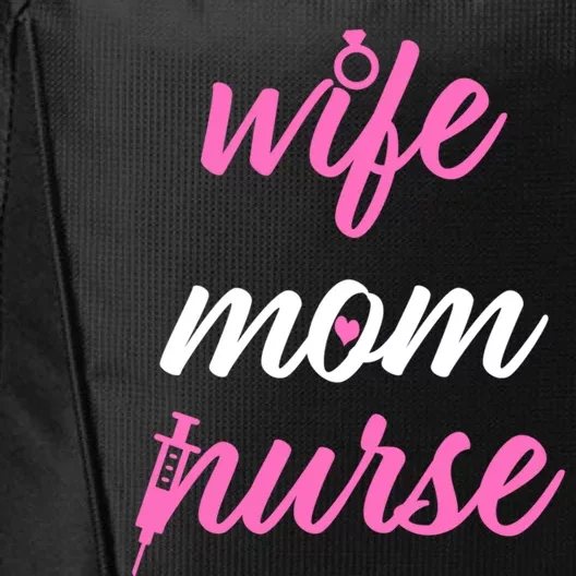 Cute Wife Mom Nurse Rn Gift Sweater Gift City Backpack