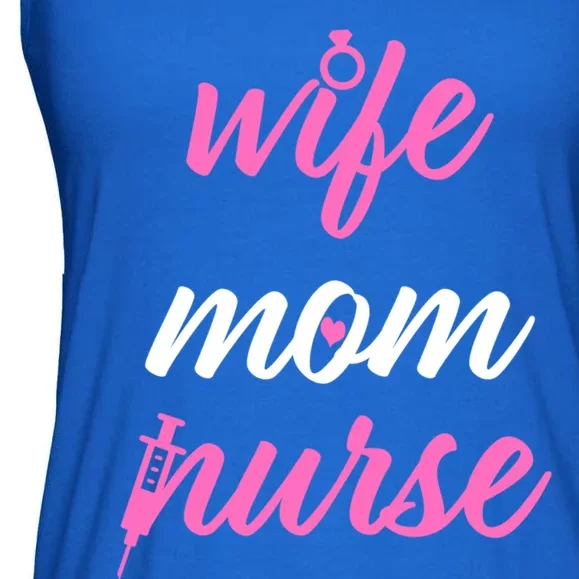 Cute Wife Mom Nurse Rn Gift Sweater Gift Ladies Essential Flowy Tank