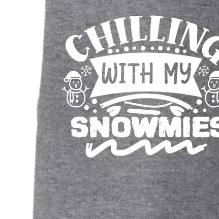 Chilling With My Snowmies Winter Doggie 3-End Fleece Hoodie