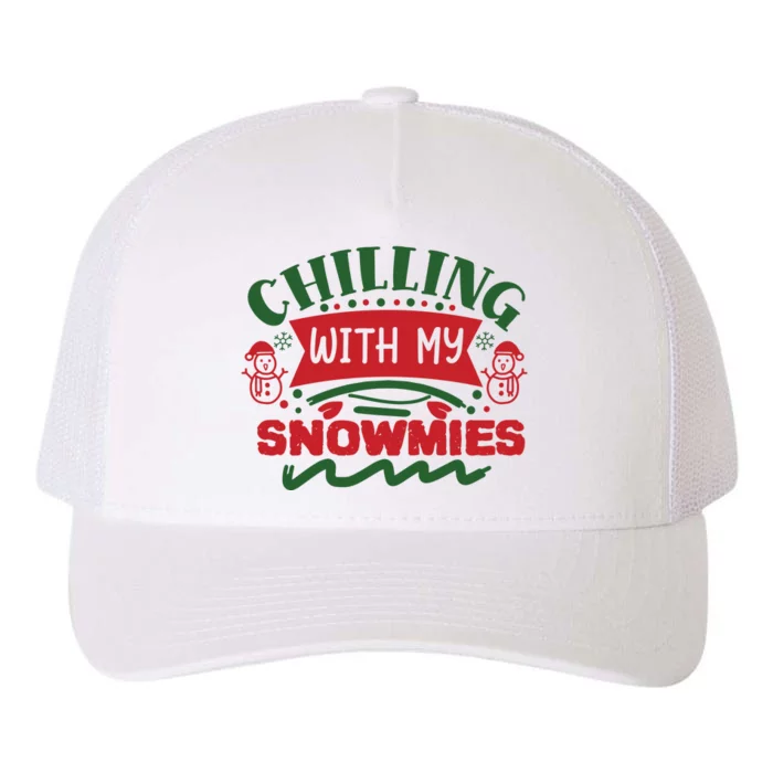 Chilling With My Snowmies Winter Yupoong Adult 5-Panel Trucker Hat