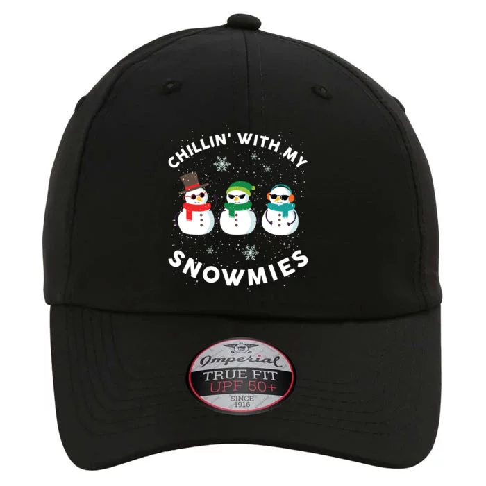 Chillin With My Snowmies Cute Snow Ugly Christmas Sweater Funny Gift The Original Performance Cap