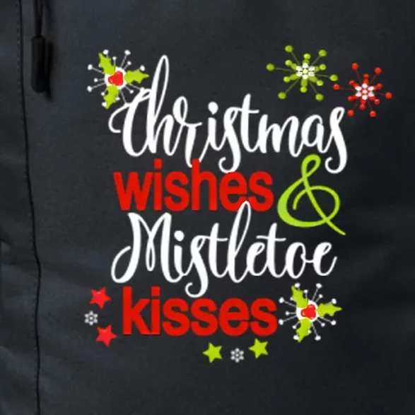 Christmas Wishes Mistletoe Kisses Daily Commute Backpack