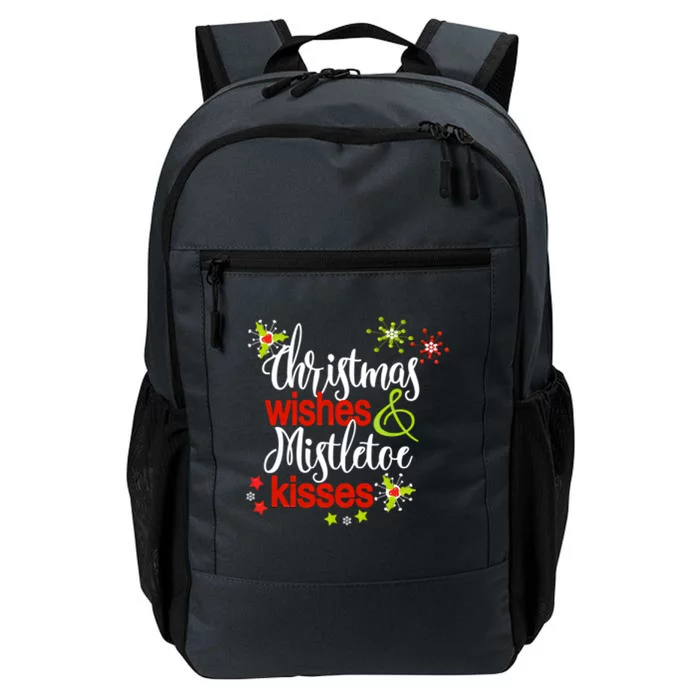 Christmas Wishes Mistletoe Kisses Daily Commute Backpack