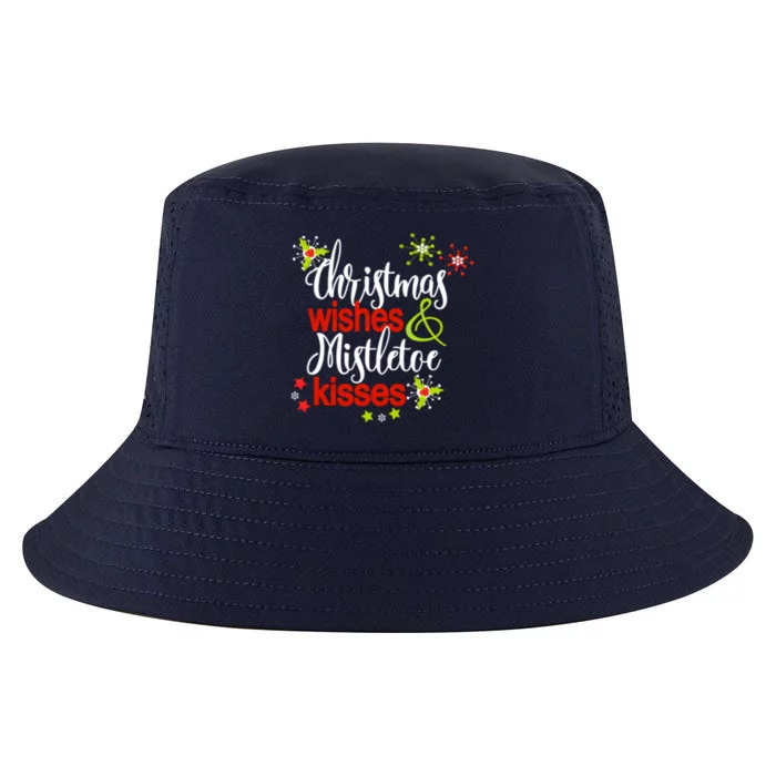 Christmas Wishes Mistletoe Kisses Cool Comfort Performance Bucket Hat