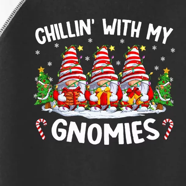 Chillin With My Gnomies Matching Family Christmas Pjs Gnome Toddler Fine Jersey T-Shirt