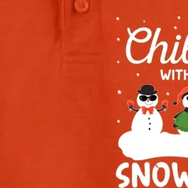 Chillin With My Snowmies Outfit Gift Cool Christmas Snow Gift Dry Zone Grid Performance Polo