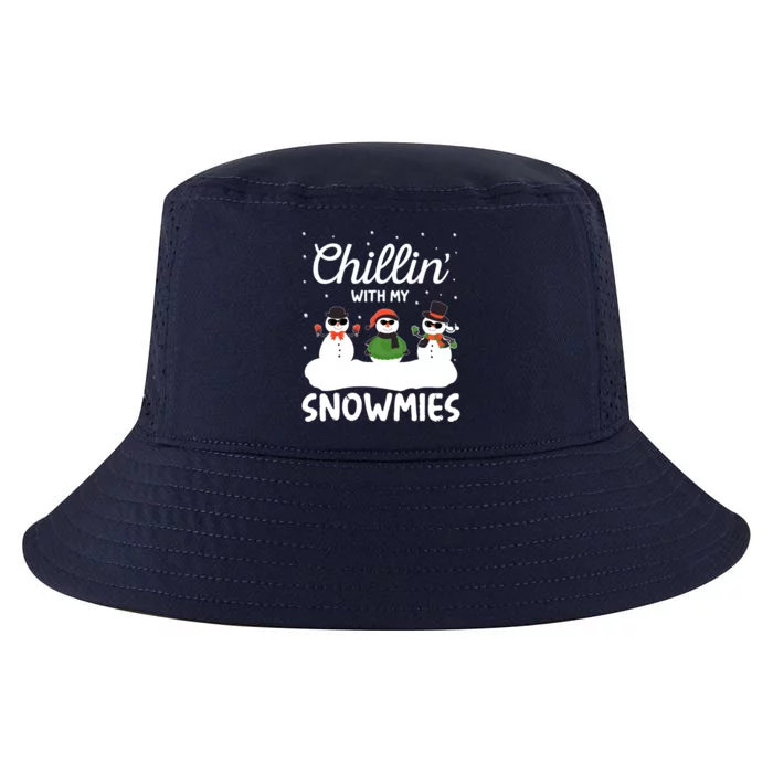 Chillin With My Snowmies Outfit Gift Cool Christmas Snow Gift Cool Comfort Performance Bucket Hat