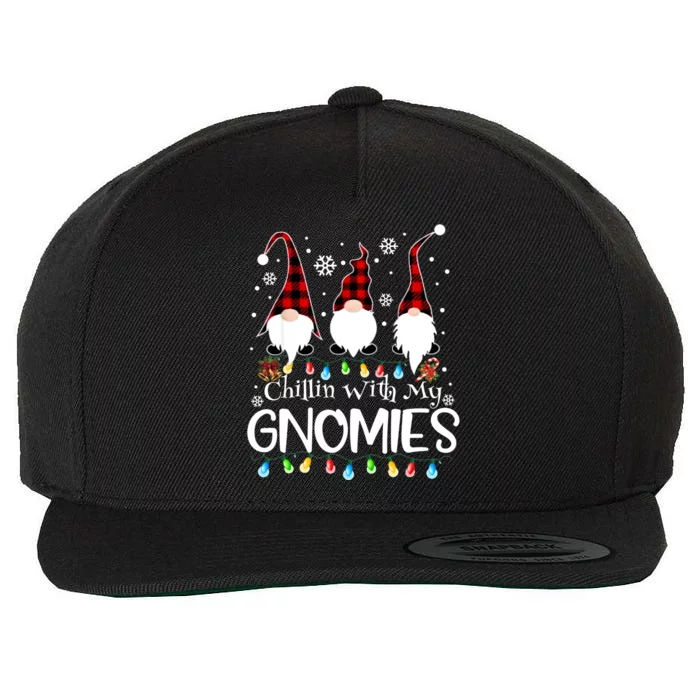 Chillin With My Gnomies Gift Wool Snapback Cap