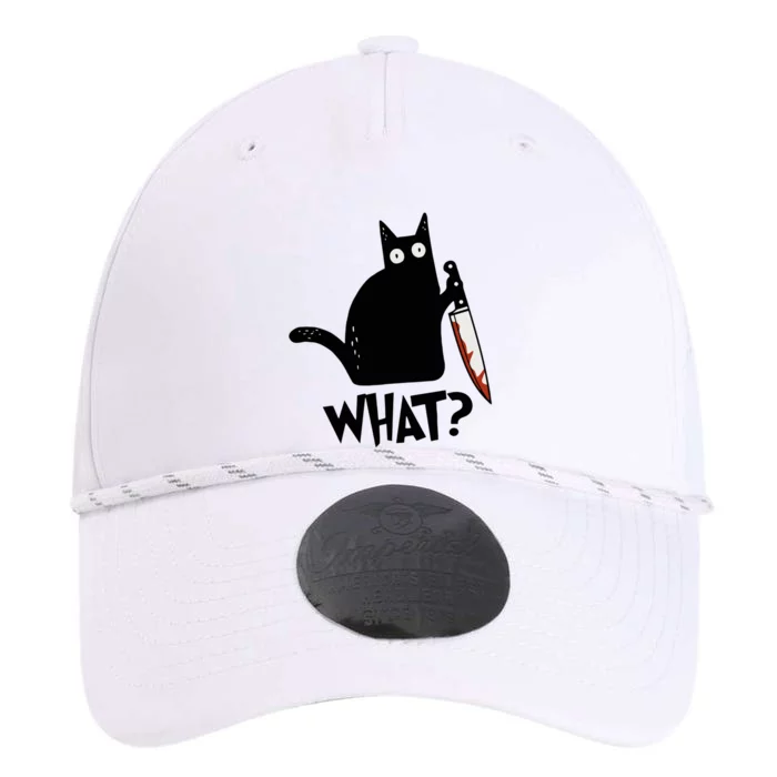 Cat What? Murderous Black Cat With Knife Gift Performance The Dyno Cap