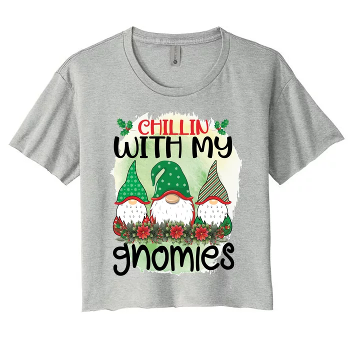 Chillin With My Gnomes Women's Crop Top Tee