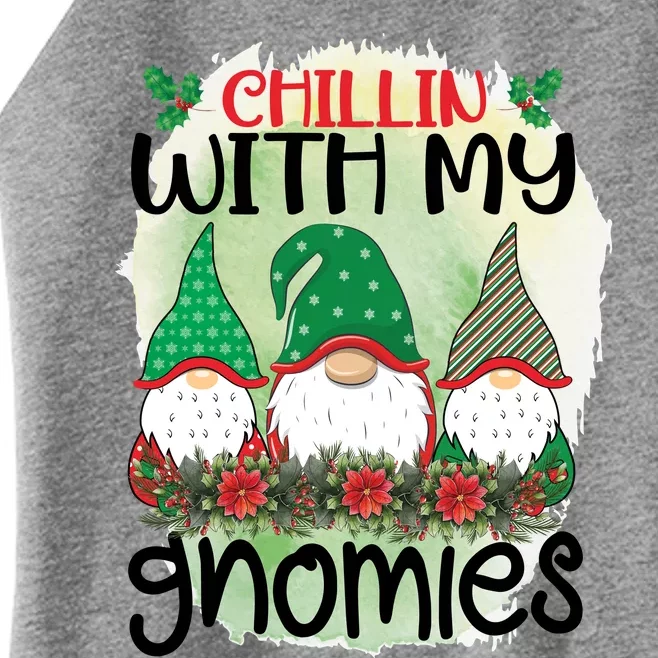 Chillin With My Gnomes Women’s Perfect Tri Rocker Tank